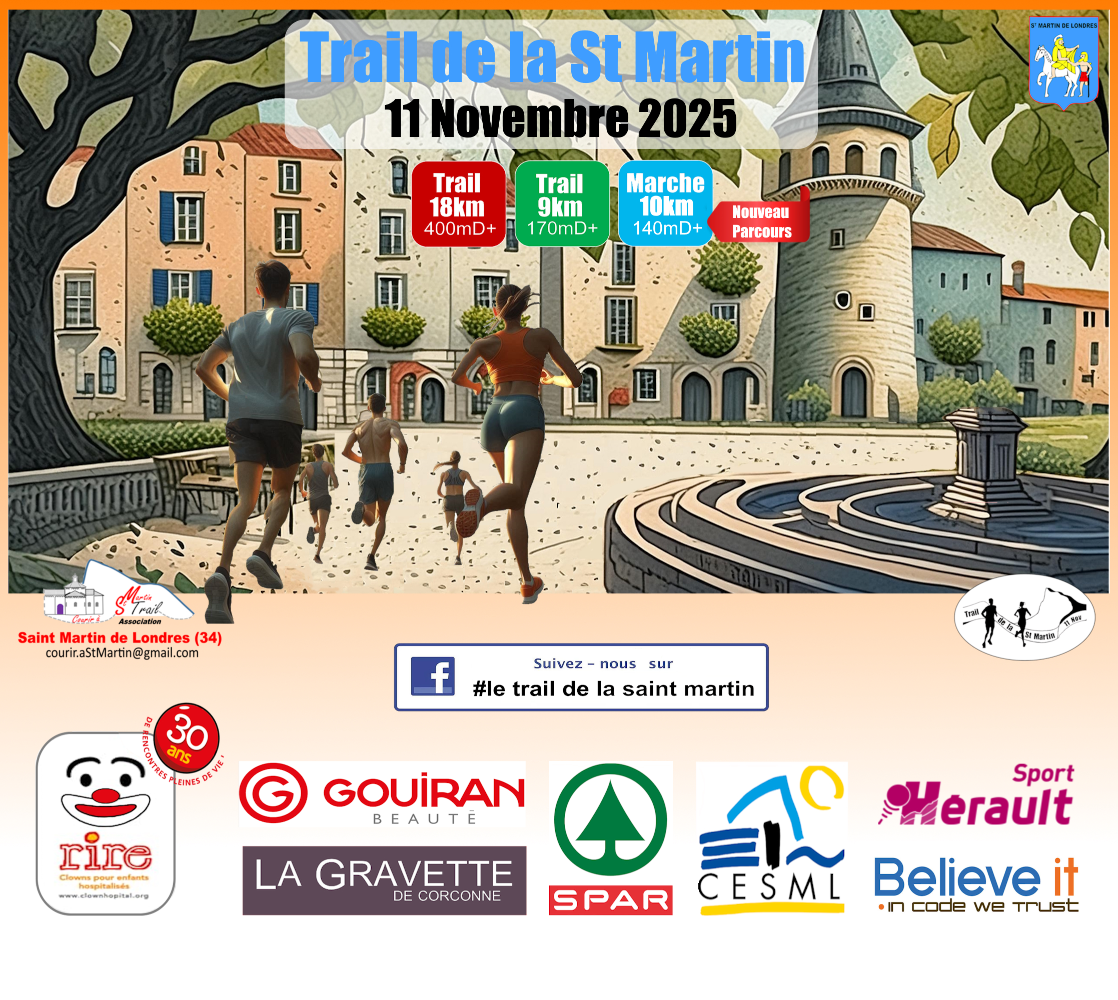 Course Trail 18 et 9kms à St Martin de Londres - Pic St Loup